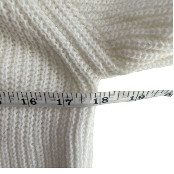 Zaful white long sleeve knit boat neck loose Fit sweater size small NWT - Picture 5 of 5